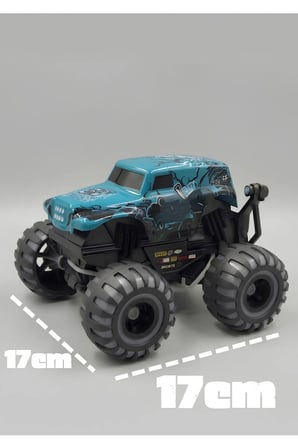1:18 Ölçek Led Işıklı Şarjlı Off-Road 360 Derece Dönebilen Stunt Car Uzaktan Kumandalı Canavar Araba