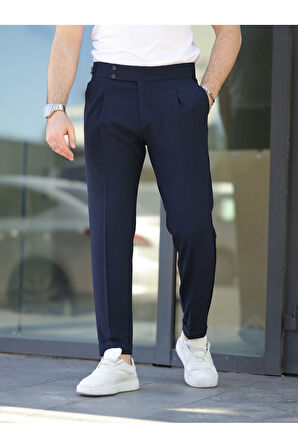 Old Money Pileli Likralı Kumaş Pantolon