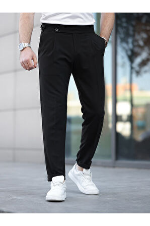 Old Money Pileli Likralı Kumaş Pantolon