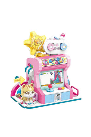 Kız Çocuk Oyuncak KP28019 Keeppley Orange Cat Game Room Blok Seti -Vagon life Eğ