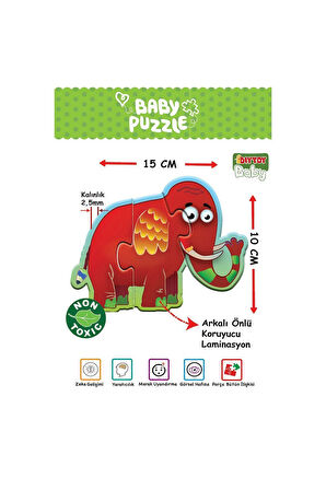 Kız Çocuk Oyuncak 1727 Dıytoy, Baby Puzzle- Orman Hayvanları Erkek Çocuk Oyuncak Eğitici Oyuncaklar