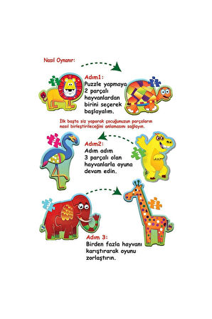 Kız Çocuk Oyuncak 1727 Dıytoy, Baby Puzzle- Orman Hayvanları Erkek Çocuk Oyuncak Eğitici Oyuncaklar