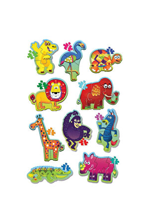 Kız Çocuk Oyuncak 1727 Dıytoy, Baby Puzzle- Orman Hayvanları Erkek Çocuk Oyuncak Eğitici Oyuncaklar