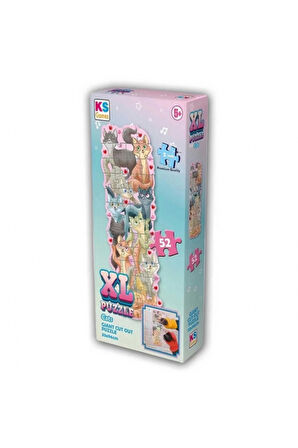 Kız Çocuk Oyuncak KS Puzzle 52 Parça Kediler XL Çerçevesiz Erkek Çocuk Oyuncak Eğitici Oyuncaklar