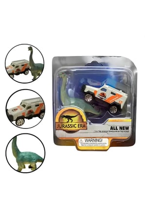 Kız Çocuk Oyuncak Die Cast Metal Jip ve Brontosaurus Erkek Çocuk Oyuncak Eğitici Oyuncaklar