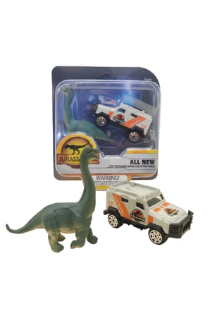 Kız Çocuk Oyuncak Die Cast Metal Jip ve Brontosaurus Erkek Çocuk Oyuncak Eğitici Oyuncaklar