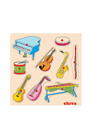 Kız Çocuk Oyuncak 1004-CS Chiva, Müzik Aletleri Ahşap Puzzle Erkek Çocuk Oyuncak Eğitici Oyuncaklar