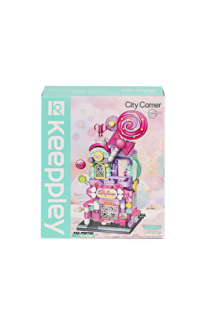 Kız Çocuk Oyuncak KP28012 Keeppley Candy Shop City Corner Blok Seti -Vagon life