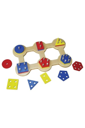 Kız Çocuk Oyuncak KAL-1013 Altılı Geometrik Sök Tak -Chiva Erkek Çocuk Oyuncak Eğitici Oyuncaklar