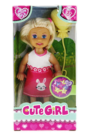 Kız Çocuk Oyuncak Cute Girl Sarı Balonlu Sarışın Mini Bebek Erkek Çocuk Oyuncak Eğitici Oyuncaklar