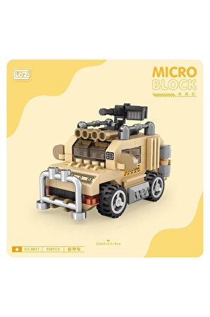 Kız Çocuk Oyuncak LZ8617 LOZ Tank Blok Seti Mini Poşet- Vagon life Erkek Çocuk Oyuncak Eğitici Oyunc