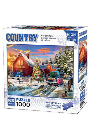 Kız Çocuk Oyuncak KS Games Red Barn Farm Puzzle 1000 Parça 20753 Erkek Çocuk Oyuncak Eğitici Oyuncak