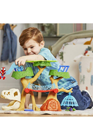 Kız Çocuk Oyuncak F9477 Spidey ve İnanılmaz Arkadaşları - Dino Webs Ağaç Evi Set