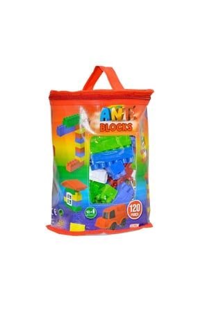 Kız Çocuk Oyuncak ANT121 Ant Blocks 120 Parça Çantalı Blok Seti Erkek Çocuk Oyuncak Eğitici Oyuncakl