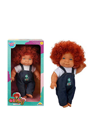 Kız Çocuk Oyuncak Curly Bebek Tulumlu Elbiseli Et Bebek 35cm Erkek Çocuk Oyuncak Eğitici Oyuncaklar