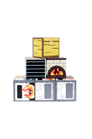 Kız Çocuk Oyuncak Megacraft 9 Parça Sandık Ocak Fırın Erkek Çocuk Oyuncak Eğitici Oyuncaklar