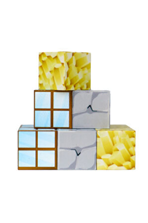 Kız Çocuk Oyuncak Megacraft 9 Parça Pencere Kaya Altın Blok Erkek Çocuk Oyuncak Eğitici Oyuncaklar