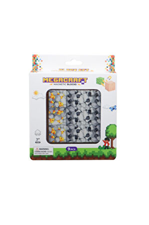 Kız Çocuk Oyuncak Megacraft 9 Parça Altın Kömür Blok Erkek Çocuk Oyuncak Eğitici Oyuncaklar