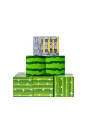 Kız Çocuk Oyuncak Megacraft 9 Parça Karpuz Ray Kaktüs Blok Erkek Çocuk Oyuncak Eğitici Oyuncaklar