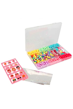 Kız Çocuk Oyuncak Pretty Pinky Renkli Boncuklar Seti Erkek Çocuk Oyuncak Eğitici Oyuncaklar