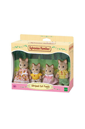 Kız Çocuk Oyuncak 5180 Sylvanian Families, Çizgili Kedi Ailesi, +3 yaş Erkek Çocuk Oyuncak Eğitici O