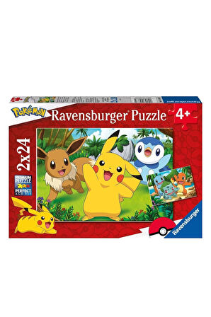 Kız Çocuk Oyuncak 56682 Pokemon 2x24 parça Ravensburger Puzzle Erkek Çocuk Oyuncak Eğitici Oyuncakla