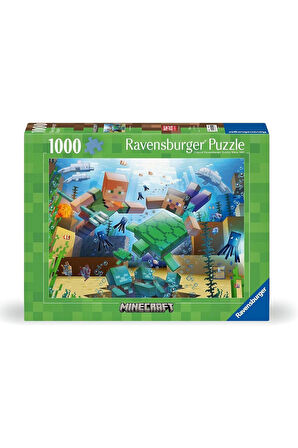 Kız Çocuk Oyuncak 120004219 Minecraft 1000 parça Ravensburger Puzzle Erkek Çocuk Oyuncak Eğitici Oyu