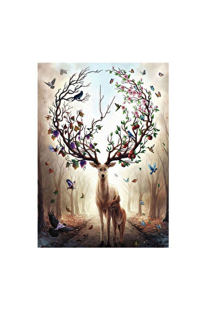 Kız Çocuk Oyuncak 12000459 Fantastik Geyik 1000 parça Ravensburger Puzzle Eğiticiic