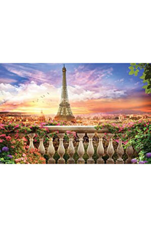 Kız Çocuk Oyuncak KS Puzzle 500 Parça Sunset İn Eiffel Eyfel'de Günbatımı Eğiticiic