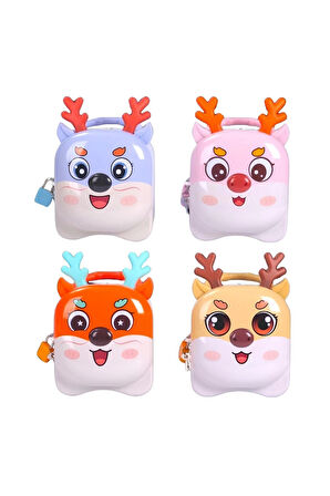 Kız Çocuk Oyuncak Kilitli Metal Geyik Kumbara Erkek Çocuk Oyuncak Eğitici Oyuncaklar