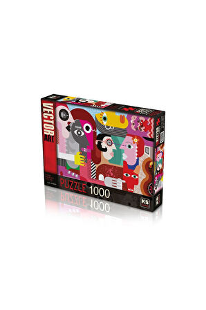 Kız Çocuk Oyuncak KS Puzzle 1000 Parça Strange People And Dirty Dog Erkek Çocuk Oyuncak Eğitici Oyun