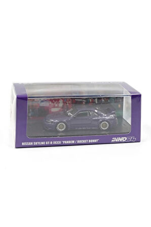 Kız Çocuk Oyuncak Inno 1/64 Nissan Skyline GT-R (R33) ''PANDEM ROCKET BUNNY'' Pu