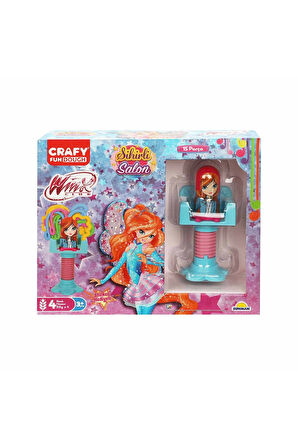 Kız Çocuk Oyuncak Crafy Winx Sihirli Salon Oyun Hamur Seti 15 Parça Erkek Çocuk Oyuncak Eğitici Oyun