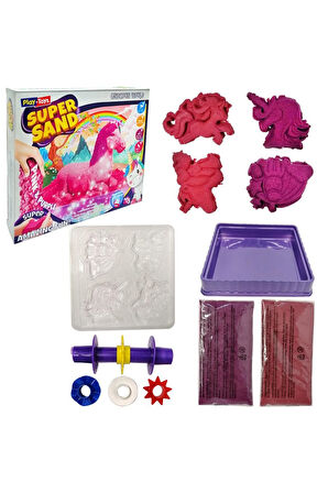 Kız Çocuk Oyuncak PlayToys Unicorn Dünyası Oyun Kumu Super Sand Erkek Çocuk Oyuncak Eğitici Oyuncakl
