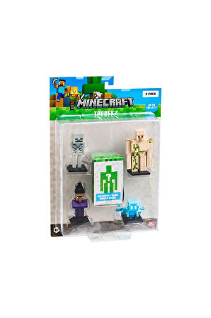 Kız Çocuk Oyuncak PMI MC2040 Minecraft 3D Figür Toppeez 5li Set Erkek Çocuk Oyuncak Eğitici Oyuncakl
