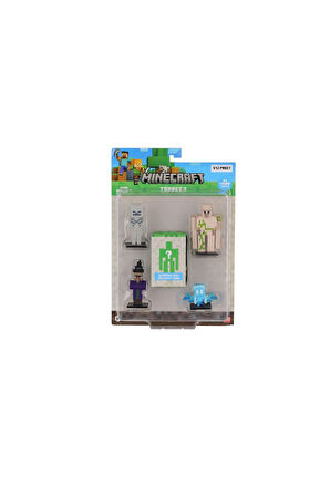 Kız Çocuk Oyuncak PMI MC2040 Minecraft 3D Figür Toppeez 5li Set Erkek Çocuk Oyuncak Eğitici Oyuncakl