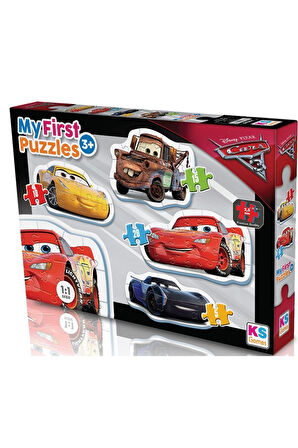 Kız Çocuk Oyuncak KS Baby Puzzle Cars My First Puzzle 4 in 1 Çerçevesiz Erkek Çocuk Oyuncak Eğitici
