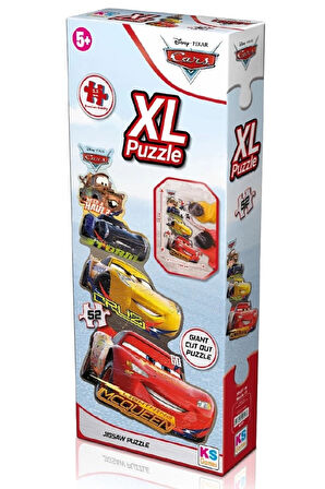 Öğretici Eğitici Oyuncaklar KS Puzzle 52 Parça Cars XL Çerçevesiz Kız Erkek Çocuk Oyuncak