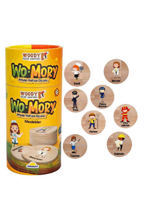 Kız Çocuk Oyuncak Erkek Çocuk Oyuncak Woody Wo-Mory Ahşap Hafıza Oyunu Eğitici Oyuncaklar