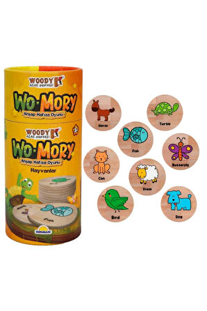 Kız Çocuk Oyuncak Erkek Çocuk Oyuncak Woody Wo-Mory Ahşap Hafıza Oyunu Eğitici Oyuncaklar