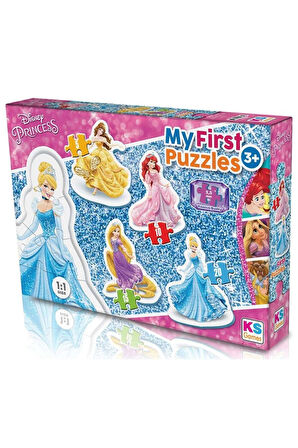 Kız Çocuk Oyuncak KS Baby Puzzle Prensesler My First Puzzle 4 in 1 Çerçevesiz Eğ