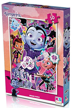 Kız Çocuk Oyuncak KS Puzzle 50 Parça Vampirina Erkek Çocuk Oyuncak Eğitici Oyuncaklar