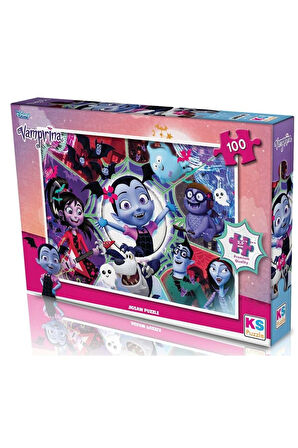 Kız Çocuk Oyuncak KS Puzzle 100 Parça Vampirina Erkek Çocuk Oyuncak Eğitici Oyuncaklar