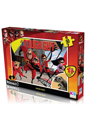 Kız Çocuk Oyuncak KS Puzzle 50 Parça Incredibles Erkek Çocuk Oyuncak Eğitici Oyuncaklar
