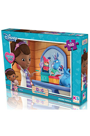 Kız Çocuk Oyuncak KS Puzzle 100 Parça Doc MCStuffins Erkek Çocuk Oyuncak Eğitici Oyuncaklar