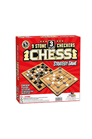 Kız Çocuk Oyuncak 8225 SATRANÇ 9 TAŞ DAMA Erkek Çocuk Oyuncak Eğitici Oyuncaklar