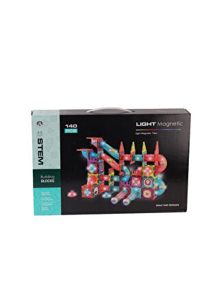 Kız Çocuk Oyuncak CH1174 MAGNETİC TİLES LİGHT VERSİON 140 PARÇA Erkek Çocuk Oyuncak Eğitici Oyuncakl