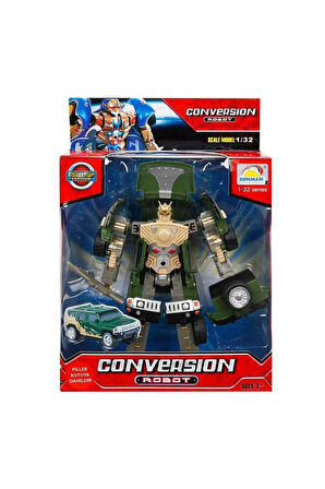 Kız Çocuk Oyuncak S00081234 1/32 ROBOT TRANSFORMER SES/IŞK 10A -SUN Erkek Çocuk Oyuncak Eğitici Oyun