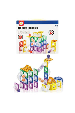 Kız Çocuk Oyuncak 4397 SUN-YFN-MANYETİK BLOK 84PRÇ Erkek Çocuk Oyuncak Eğitici Oyuncaklar