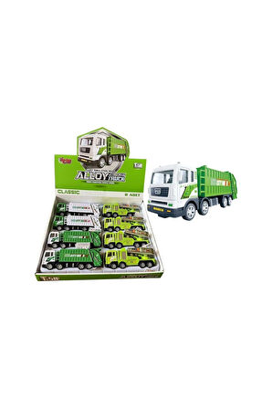 Kız Çocuk Oyuncak YH-711-57A SÜRTMELİ METAL 1:50 ÇÖP KAMYONU Erkek Çocuk Oyuncak Eğitici Oyuncaklar